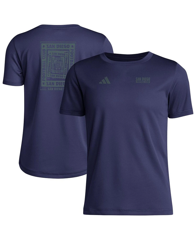 Adidas Big Boys and Girls Navy San Diego Fc Local Wrap T-Shirt