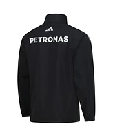 Adidas Men's Black Mercedes-amg Petronas F1 Team Wear Mechanics Full-Zip Jacket