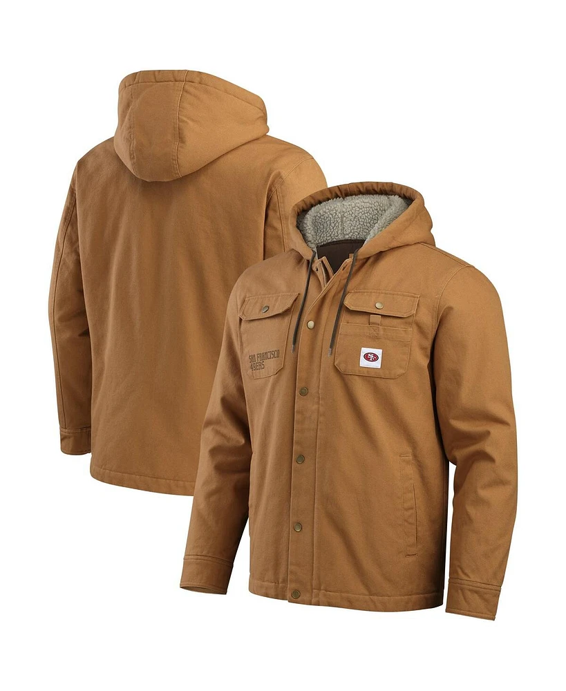 Fanatics Men's Darius Rucker Collection by Tan San Francisco 49ers Canvas Full-Zip Hoodie Jacket