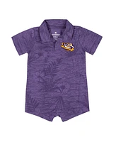 Colosseum Baby Boys and Girls Purple Lsu Tigers Fern Romper