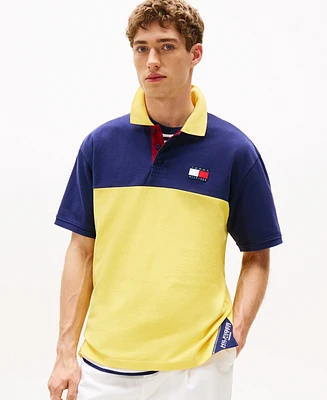 Tommy Hilfiger Men's Short Sleeve Sailing Colorblocked Polo Shirt