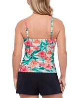 Swim Solutions Womens Printed Tankini Swim Shorts Exclusively At Macys
