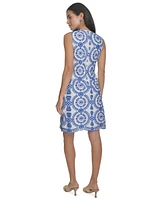 Jessica Howard Petite Embroidered Sleeveless Dress