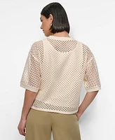 Dkny Women's Crochet Knit Top