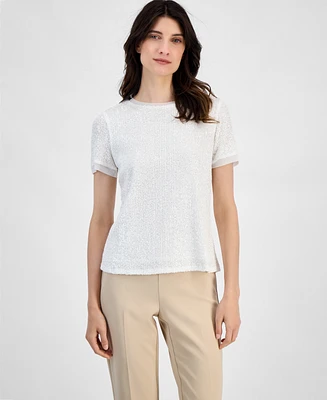 Anne Klein Women's Sequined T-Shirt