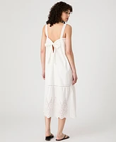 French Connection Women's Cotton Eyelet-Hem Midi Dress