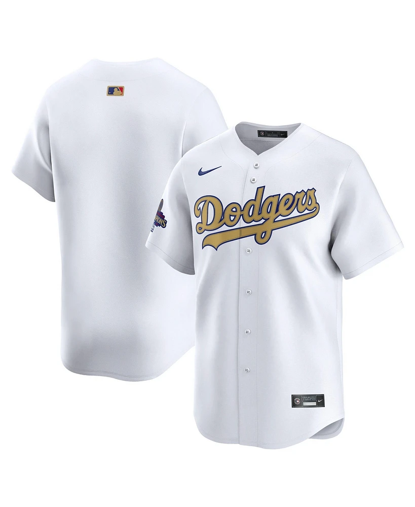 Nike Men's White Los Angeles Dodgers 2025 Gold Collection Limited Jersey