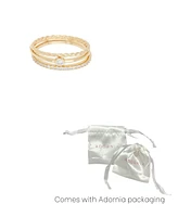 Adornia Gold Three Band Ring Set