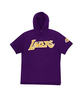 Mitchell & Ness Men's Purple Los Angeles Lakers Game Day Short Sleeve Pullover Hoodie