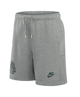 Nike Men's Heather Gray Michigan State Spartans Legacy Essential Fleece Shorts