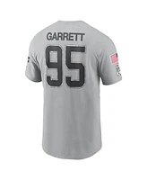 Nike Men's Myles Garrett Gray Cleveland Browns 2024 Salute To Service Name Number T-Shirt