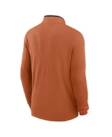 Nike Men's Burnt Orange Texas Longhorns Baseball Logo Victory Performance Half-Zip Pullover Hoodie