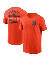 Nike Men's Orange Detroit Tigers 2-Hit T-Shirt