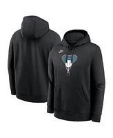 Nike Men's Black Arizona Diamondbacks Cooperstown Collection Logo Club Pullover Hoodie