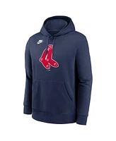 Nike Men's Navy Boston Red Sox Cooperstown Collection Logo Club Pullover Hoodie