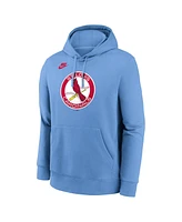 Nike Men's Light Blue St. Louis Cardinals Cooperstown Collection Logo Club Pullover Hoodie