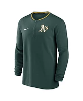 Nike Men's Green Athletics Authentic Collection Performance Half-Zip Top