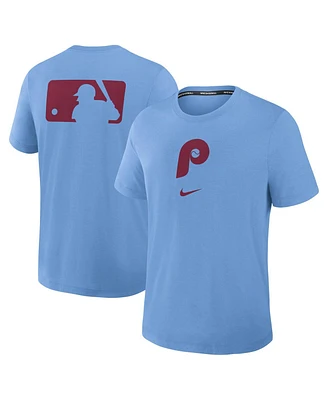 Nike Men's Light Blue Philadelphia Phillies Authentic Collection Early Work Tri-Blend Performance T-Shirt