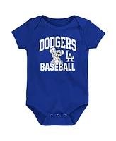 Outerstuff Baby Boys and Girls 3-Pack Multi Los Angeles Dodgers Batter Up Bodysuit Set
