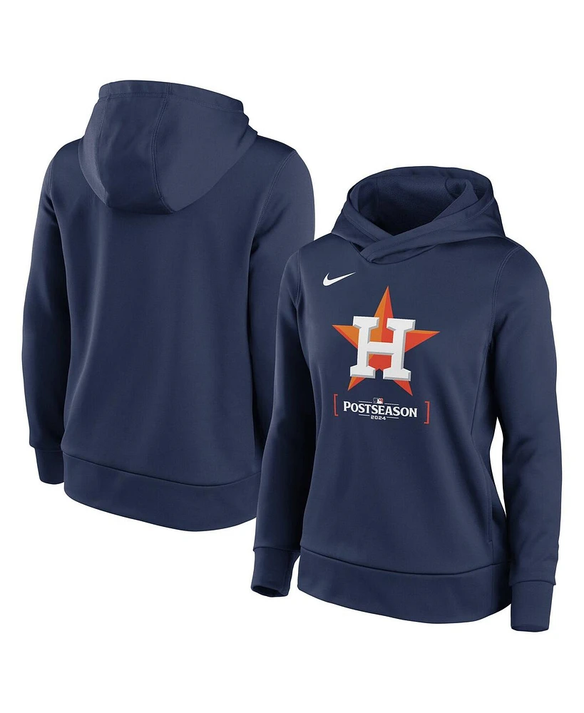 Nike Women's Navy Houston Astros 2024 Mlb Postseason Authentic Collection Therma Pullover Hoodie