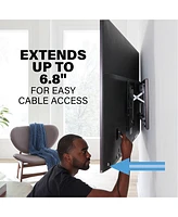 Sanus VLT7-B2 Large Advanced Tilt 4D Tv Wall Mount for 42"-90" Tvs and 9" TV Media In-Wall Box with Power Supply Kit