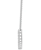 Diamond Heart Pendant Necklace (1 ct. t.w.) in 14k White Gold, 16" + 2" extender