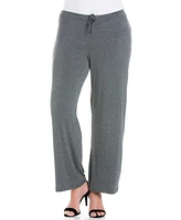 24seven Comfort Apparel Plus Comfortable Stretch Draw String Pants