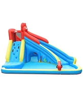 Inflatable Water Slide Crab Dual Slide Bounce House Splash Pool with 950W Blower