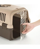 Pet Travel Carrier: Medium - Brown