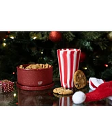 Pint Glasses: pk - (2) Peppermint & (2) Poinsettia