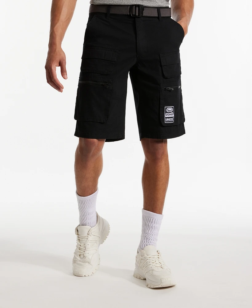 Ecko Unltd Men's Freshen Up Belted Cargo Shorts
