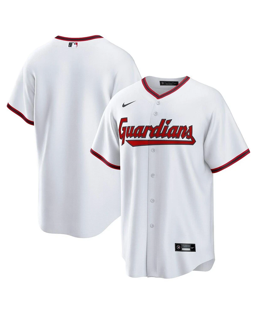 Nike Men's White Cleveland Guardians Home Blank Replica Jersey