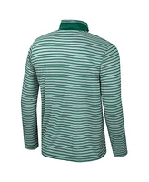 Colosseum Men's Green Michigan State Spartans Striped Quarter-Zip Top