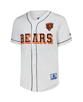 Starter Men's White Chicago Bears Relay Full-Button Baseball Jersey