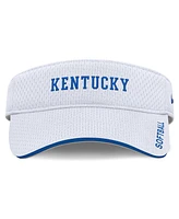 Nike Men's and Women's White Kentucky Wildcats 2025 Dugout Softball Ace Performance Adjustable Visor Hat