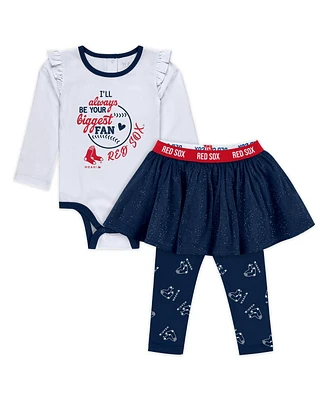 Wear by Erin Andrews Girls Baby Boys and 3-Piece Boston Red Sox Tutu Set