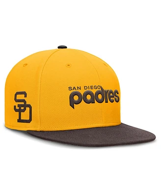 Nike Men's Gold San Diego Padres True Performance Fitted Hat