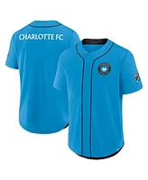 Fanatics Men's Blue Charlotte Fc Injury Time Baseball Jersey