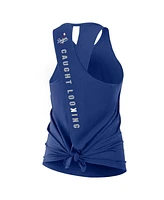 Nike Women's Royal Los Angeles Dodgers Crisscross Performance Tank Top