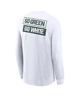 Nike Men's White Michigan State Spartans Two-Hit Classic Location Long Sleeve T-Shirt