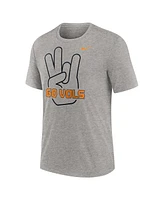 Nike Men's Heather Gray Tennessee Volunteers Campus Local Tri-Blend T-Shirt