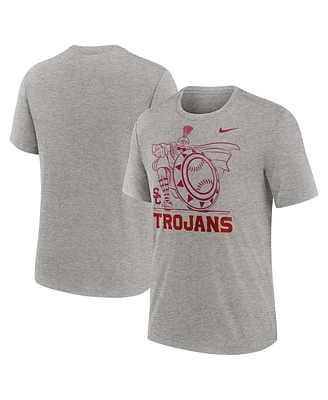 Nike Men's Heather Gray Usc Trojans Campus Local Tri-Blend T-Shirt