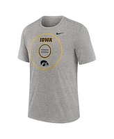 Nike Men's Heather Gray Iowa Hawkeyes Campus Local Tri-Blend T-Shirt