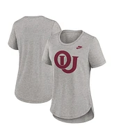 Nike Women's Heather Gray Oklahoma Sooners Legacy Tri-Blend T-Shirt