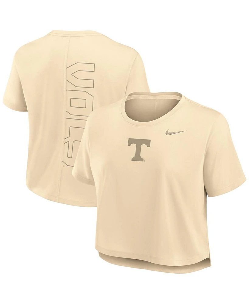 Nike Women's Tan Tennessee Volunteers Performance Cropped T-Shirt