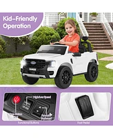 Officially Licensed Ford Ranger 12V Kids Ride-On Car with Remote Control and Bluetooth Music