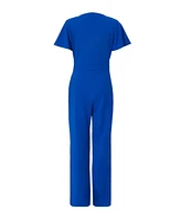Quiz Women's Scuba Crepe Wrap Front Palazzo Jumpsuit
