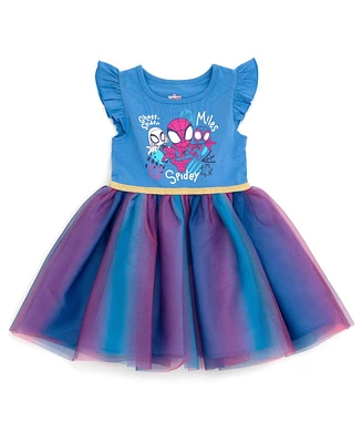 Spidey and His Amazing Friends Toddler Girls Pleated Tulle Dress