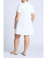 Eloquii Plus A-Line Denim Mini Dress