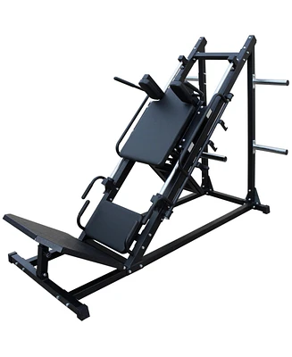 Professional Leg Press and Hack Squat Machine for Home Gym with Weight Storage